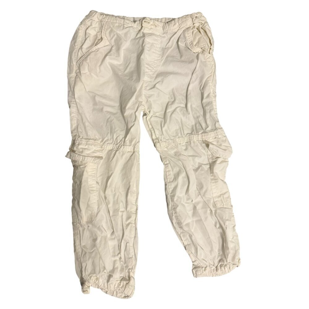 Zara Cargo Pants Off White Jogger Drawstring Kids Size 9